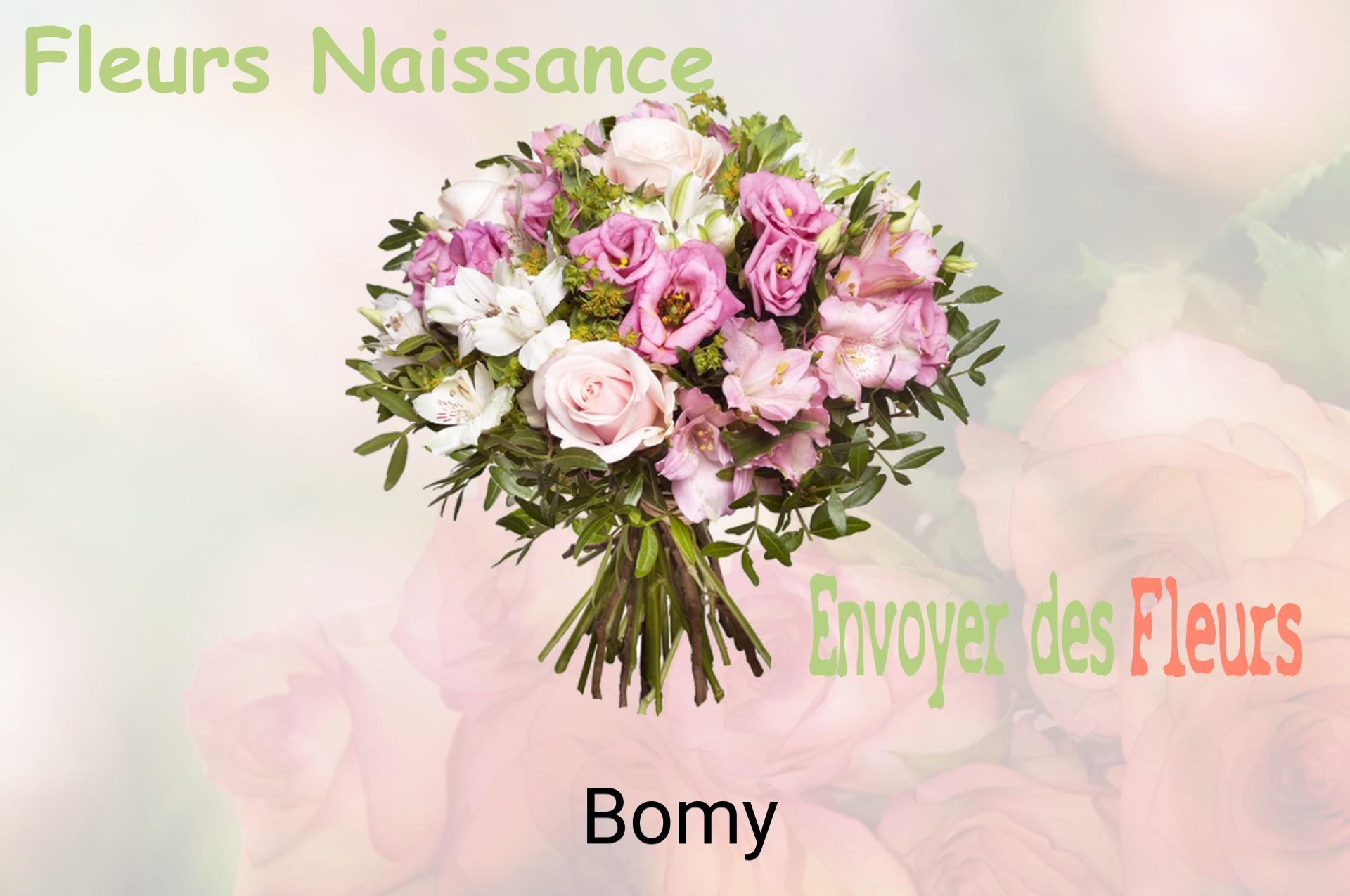 Bouquet de fleurs de naissance livré à Bomy
